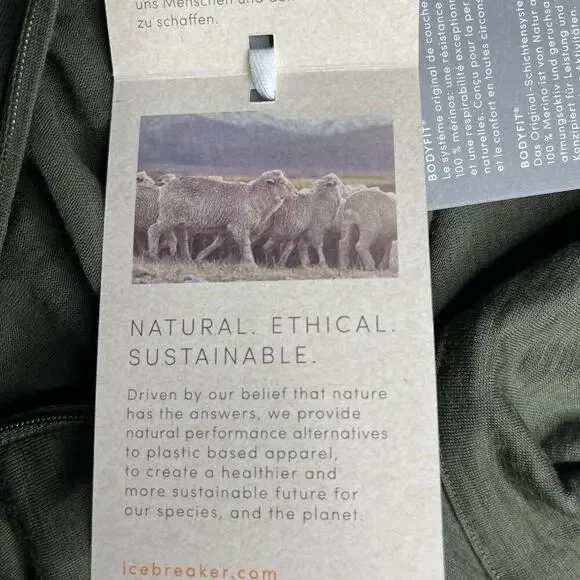 Icebreaker Merino 200 Oasis Long Sleeve Half Zip Base Layer Top size Small New - Picture 12 of 16